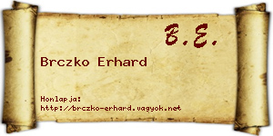 Brczko Erhard névjegykártya
